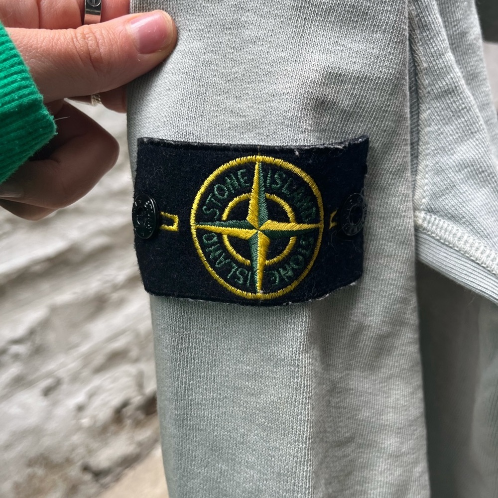 Stone Island light blue hoodie size XL. 7/10 condition.